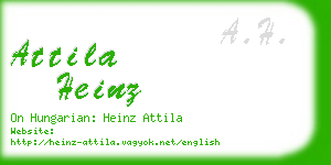 attila heinz business card